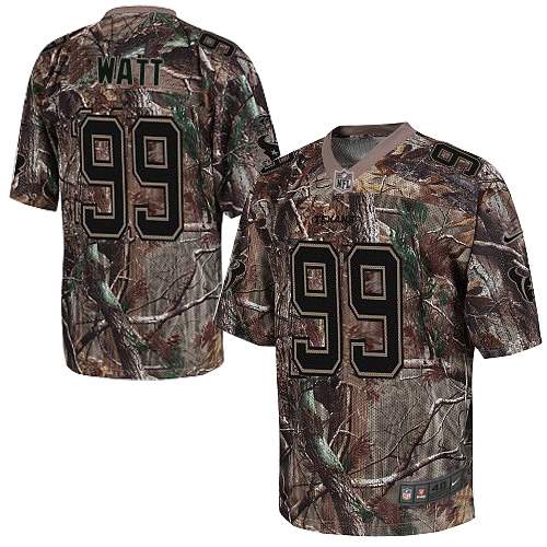 Men's Elite J.J. Watt Nike Jersey Camo - #99 Realtree NFL Houston Texans